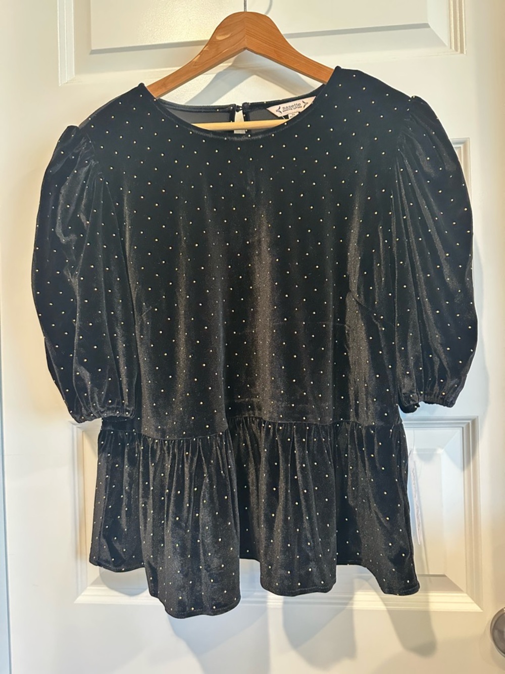Nanette Lepore Velvet Peplum Top – Size XL - NWT